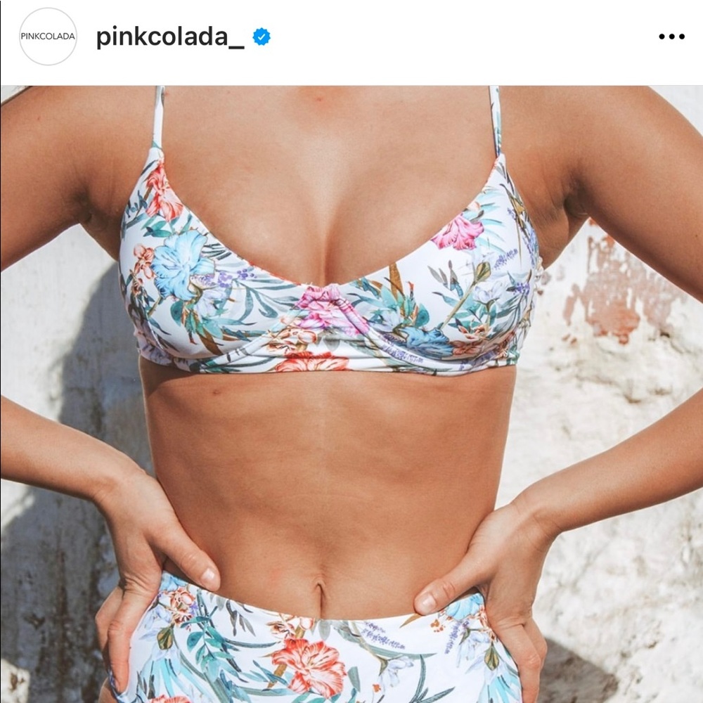 NWT Pink Colada Florence underwire bikini top